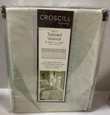 Croscill Home DELRAY SAGE GREEN Tailored Valance 88" x 14" RARE NIP LAST One