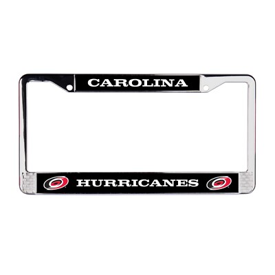 Carolina Hurricanes NHL 3D Polyurethane 2-Hole Chrome Metal License Plate Frame