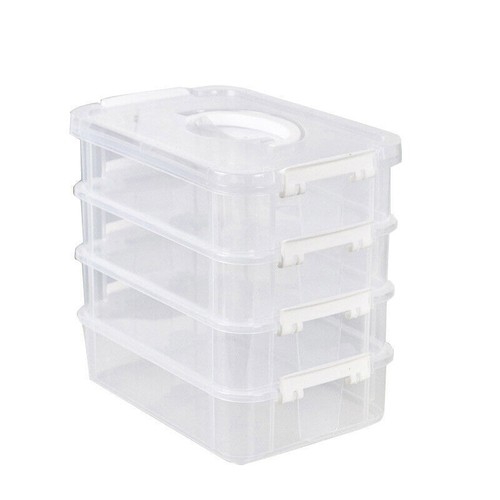 4Layer Storage Organizer Box Multi Compartment Storage Container for Home Office - Picture 13 of 16