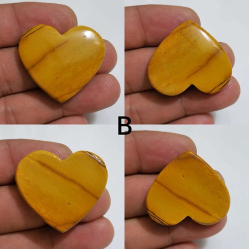 Fantastic Mookite Jasper Heart Shape Cabochon Loose Gemstone For Jewelry Making - Picture 3 of 13