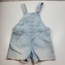 The Childrens Place Girls Shortalls Overalls Size 12 Blue Button Front Tags