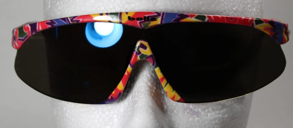 Новые из старых запасов винтажные спортивные солнцезащитные очки BOLLE «MICROEDGE» — Франция 80-х — большие — оригинальные - Изображение 2 из 4