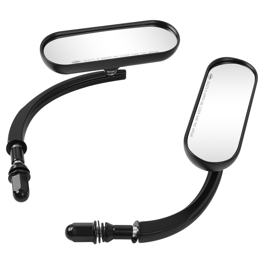 Harley-Davidson ガレージミラー 57×47㎝ Motorcycle Black Mini Oval Rear View Mirror For Harley Davidson