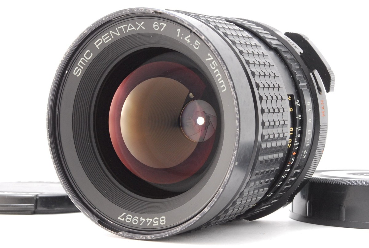 【光学極美・動作確認済】SMC PENTAX 67 75mm F4.5中判カメラ EXCELLENT+4 / Caps* Pentax SMC 67 75mm f/4.5 Lens for 6x7 67 67II