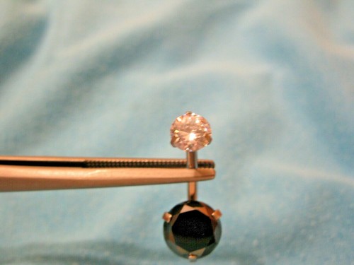 2.27ctw 100% NATURAL BLACK DIAMOND BELLY RING,DOUBLE,CERTIFICATE,FREE DIA TESTER - Picture 6 of 11