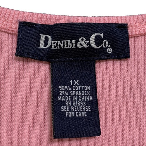Denim & Co., QVC, Light Pink Pullover Knit Tank Top with Stretch, size 1X - Picture 3 of 3