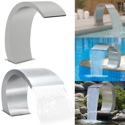 LED Schwalldusche Edelstahl Pool Wasserfontäne Wasserfall Schwallbrause 4 Forms