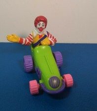 Vintage 1992 McDonald's Happy Meal Toy Ronald In Race Car
