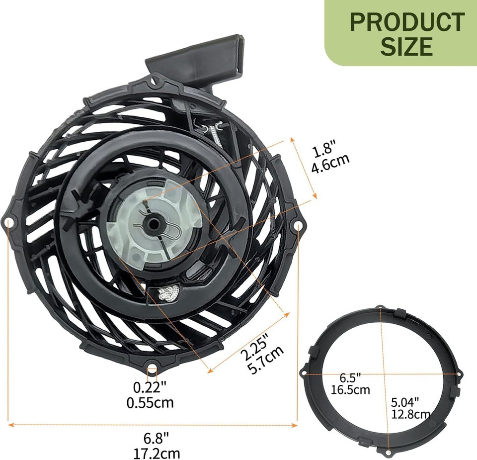 Démarreur à Tirette Pizgear Pour Moteur Briggs Stratton 500E 140cc | Remplace 591139, 595355 | Démarrage Manuel