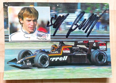 Stefan Bellof hand signed signature on card.