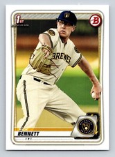 Nick Bennett 2020 Bowman Prospects #BP-140 Milwaukee Brewers