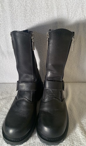 HARLEY-DAVIDSON FOOTWEAR Mujer Amherst Cuero Negro Botas de Motocicleta D84236 - Imagen 2 de 16