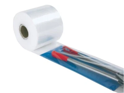 Rouleaux de tubes plats en plastique polyéthylène transparent (épaisseur : 30 microns / jauge 120) - Photo 1/3
