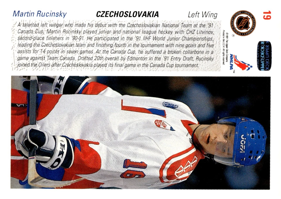 Martin Rucinsky - Signed 1991-92 Upper Deck Rookie Card #19 - Image 2 of 2