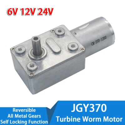 MARKENLOS JGY370 DC6V~24V 6~210RPM Gleichstrommotor Hochdrehmoment Schneckengetriebe Motor