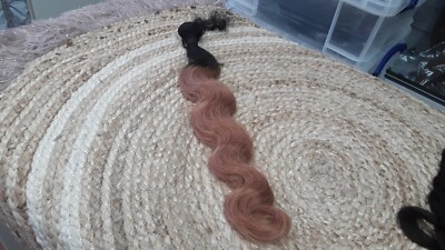 12A 22 ZOLL BRASILIANISCHES REINES MENSCHLICHES HAAR KÖRPERWELLEN 2 TÖNE OMBRE 1B#/30# 1KONVOLUT