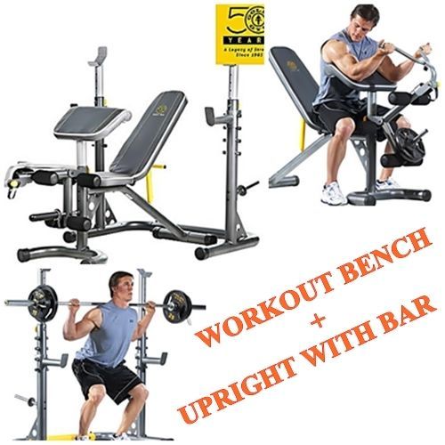 Marcy Olympic Multipurpose Home Gym Workout Weight Bench And Rack