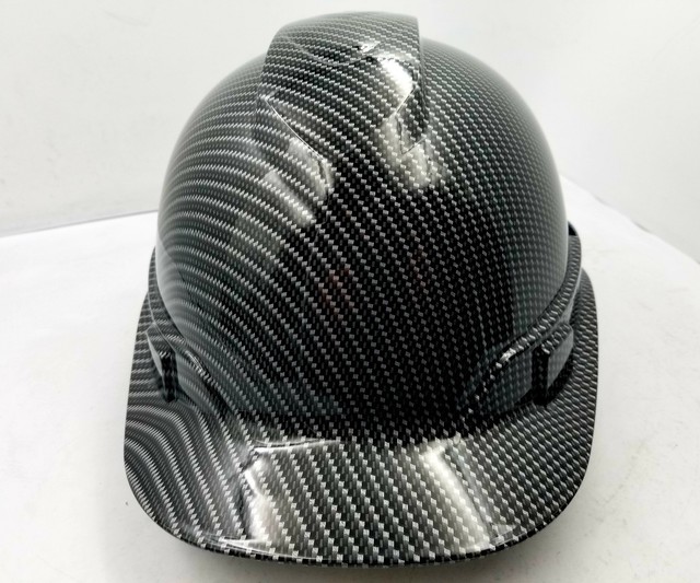 Hard Hat custom hydro dipped , OSHA approved , NEW TRUE WEAVE CARBON