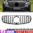 GTR Style Front Bumper Hood Grille Black For Benz GLC Class C253 X253 15-19 US
