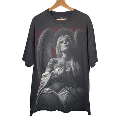 OG Abel QUEEN ESTHER HANUKA IE Fallen ANGEL T Shirt Black XL Y2K Goth Metal