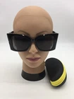 Saint Laurent Black Frame Fashion Sunglasses Grey Lenses