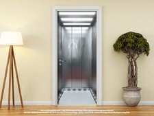 Türtapete Türposter FAHRSTUHL - AUFZUG - ELEVATOR selbstklebend 205 x 88 cm