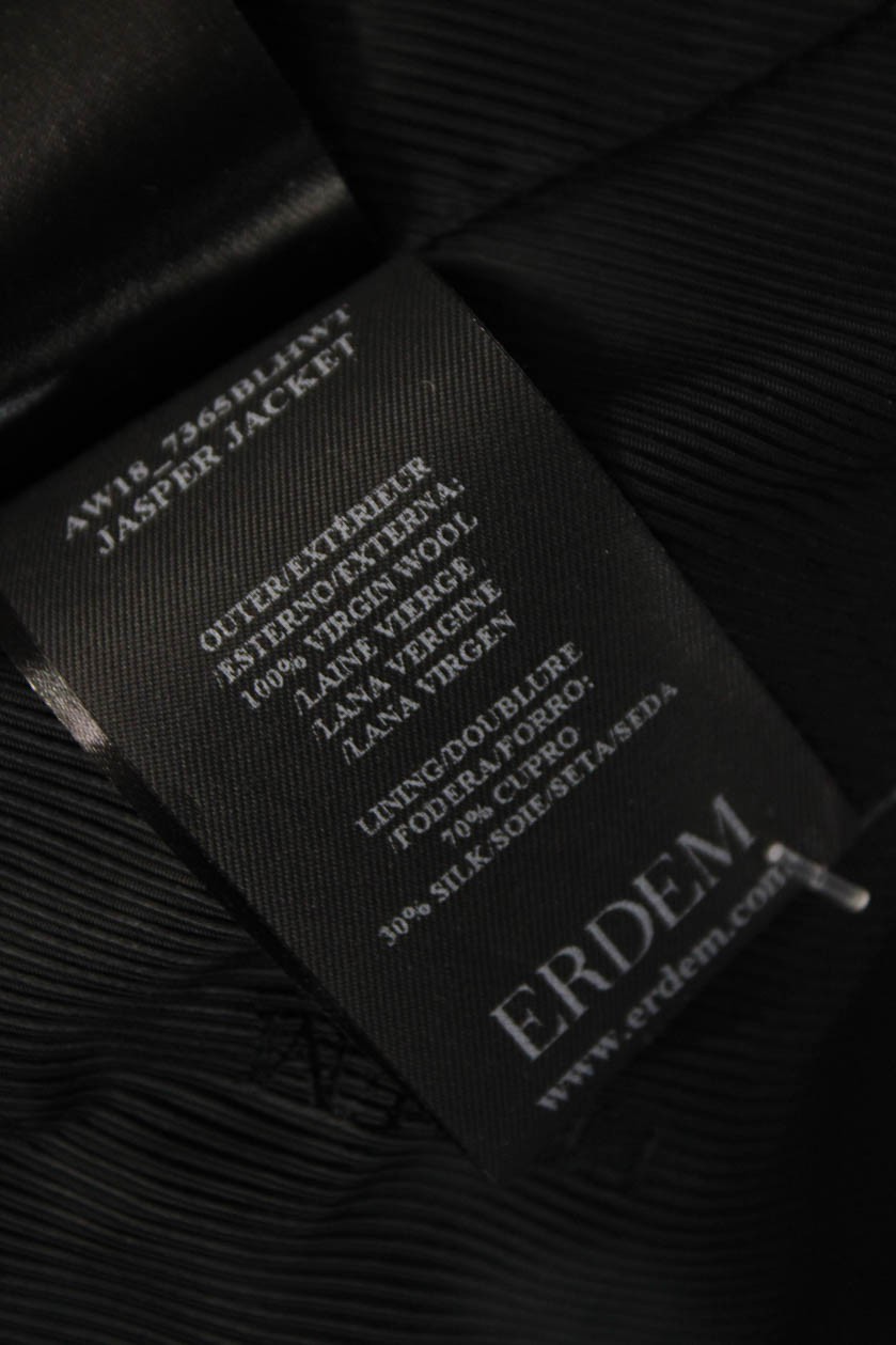 Erdem Womens Basic Jacket Blue Virgin Wool Herrin… - image 6