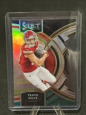 2023 Panini Select - Premier Level Travis Kelce #150 Black & Green Prizm Die-Cut