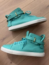 Buscemi 100MM High Top Sneaker Aqua Marina Blue size 44 US 11 NO BOX