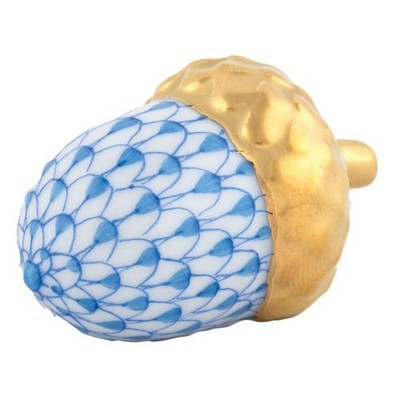 HEREND,  ACORN,  BLUE FISHNET,  #VHB-016233,  BRAND NEW, MINT & BOX!
