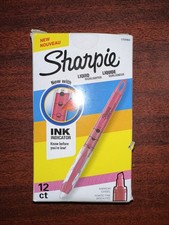 12 SHARPIE 1754464 ACCENT LIQUID PEN STYLE HIGHLIGHTER NARROW CHISEL TIP PINK