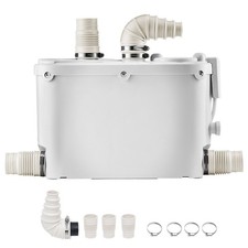 Macerator Pump, 500W, 29 GPM Flow, 26 ft/8 m Head, Macerator Sewerage Toilet Pum