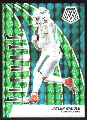 1697L 2024 Panini Mosaic #18 Jaylen Waddle Elevate Mosaic Green