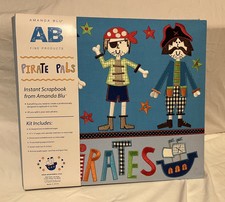 Amanda Blu Embroidered Scrapbook Album PIRATES Pals 14x12