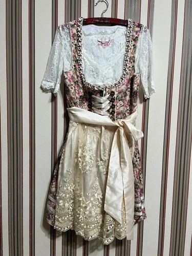 KRUGER Madl Dirndl Trachten Sexy Oktoberfest Bavarian Etno Wear dress Sz 40 M