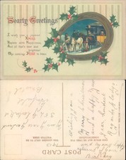 Christmas greeting with horses and carriage ES London Carriages