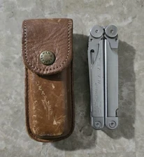 Vintage Original Leatherman Wave Multi Tool (1003A) with Brown Leather Sheath 