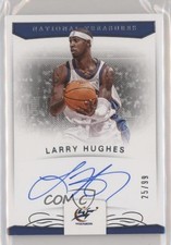 2017-18 Panini National Treasures Signatures 25/99 Larry Hughes #S-LHS Auto 5w7