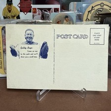 Original 1930s Gabby Hartnett Chicago Cubs Wrigley Field Postcard Rare