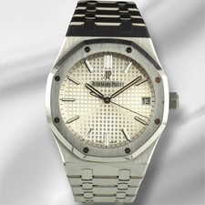 Audemars Piguet Royal Oak 41mm Grande Tapisserie Dial Mens Steel Watch 15500ST