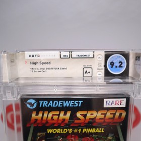 NES Nintendo Game HIGH SPEED PINBALL - WATA GRADED 9.2 A+! NEW & Factory Sealed!