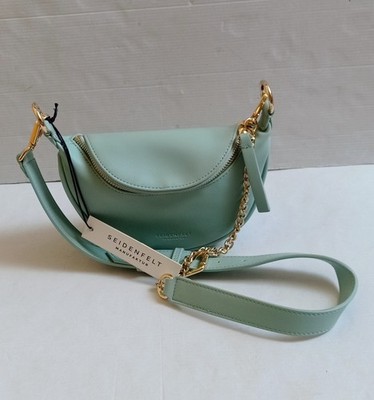 Umhängetasche von Seidenfelt, Aqua Mint, gold, neu mit Etikett 