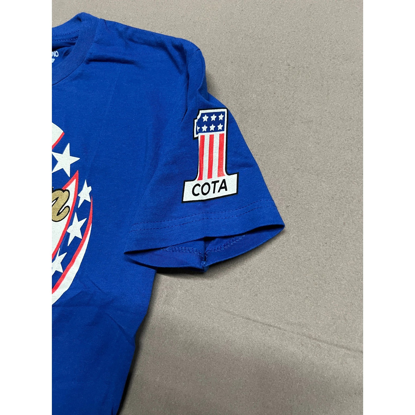 Cavallino Ek Helmet Tee Men’s T-Shirt Small 100% Cotton Cota Graphic Royal Blue image 2