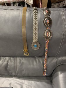 3 Vintage Metal Ladies Belts