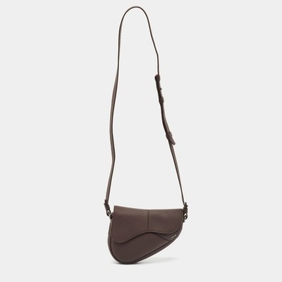 Dior Umhängetasche Saddle Mini Braun Leder