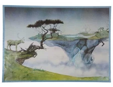 RARE 1973 Yessongs 2 Roger Dean Cover Art Big-O Poster England Psychedelic NOS
