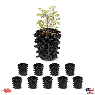 1 Gallon Air Pruning Nursery Pots 10 Plastic Self Planting for Fruits Vegetables