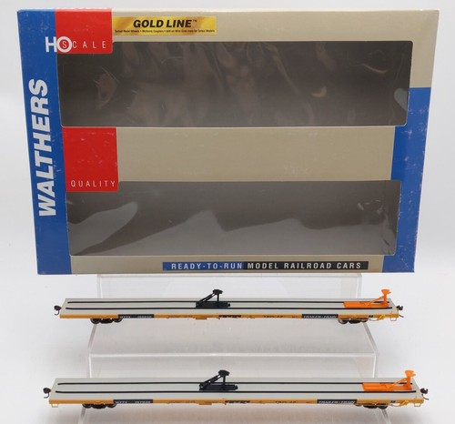 Coche plano Walthers 932-240302 HO 89' cubierta empotrada doble 45 (paquete de 2): 157936, 158932 | Condition: Used