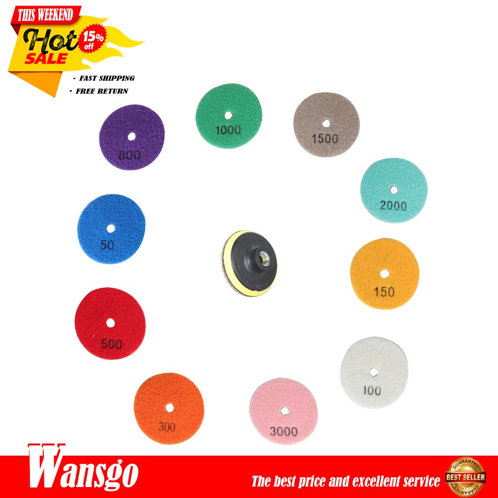 10 Piece Set Granite Stone Concrete Marble Diamond Polishing