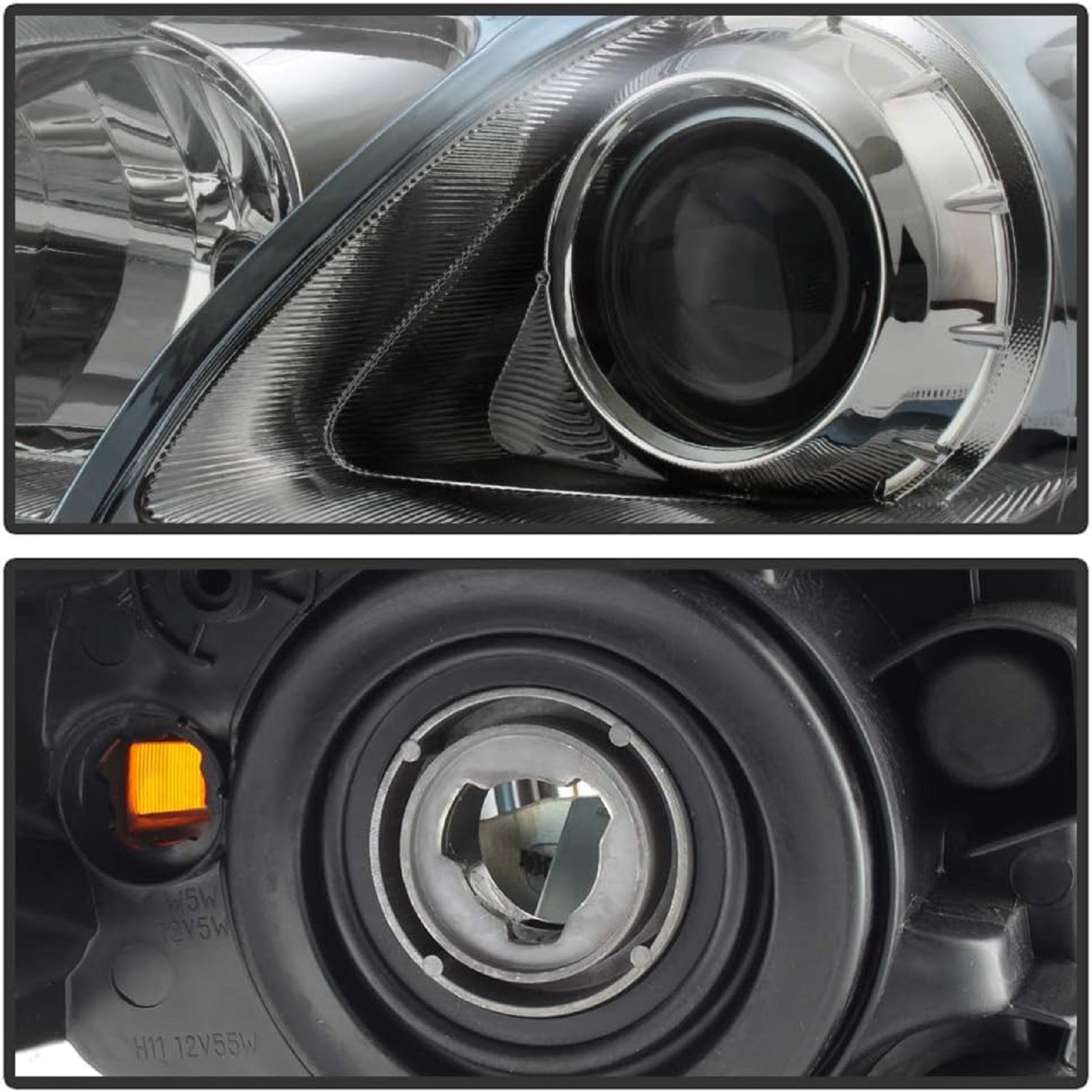 For 2010-2011 Toyota Prius Projector Headlights Halogen Headlamps Left & Right